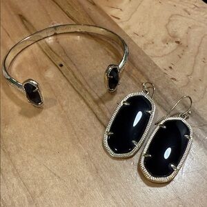 Kendra Scott Black and Silver Bracelet Set